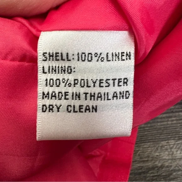 Talbots pink Irish linen blazer suit jacket size 2 petite 2P B52 - Picture 3 of 4